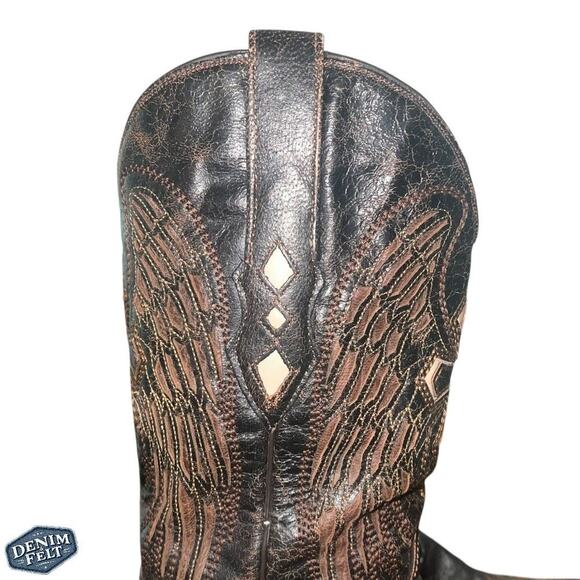 Corral Women’s Brown Cross & Wings Vintage Western/Cowboy Boots - Picture 12 of 16